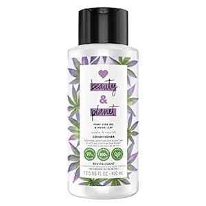 Love Beauty and Planet 100% Biodegradable Hydrating Conditioner Soothe & Nourish Dry Scalp Hemp Seed Oil & Nana Leaf Vegan, Silicone-free, Cruelty-free Hair Care 13.5 oz