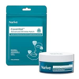 Nurive's Timeless Beauty Wrinkle-Care Duo Pack | Helps Minimize Forehead Lines, Frown Lines, Under Eye Bags, Dark Circles