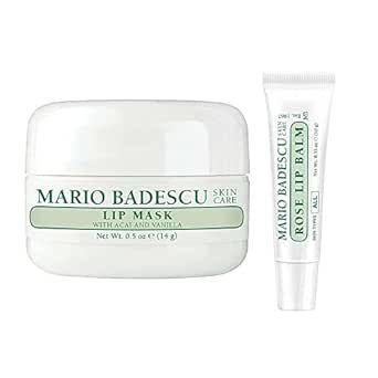 Mario Badescu Lip Mask with Acai and Vanilla for All Skin Types, Overnight Lip Treatment Enriched With Skin Softening Coconut Oil and Hydrating Shea Butter