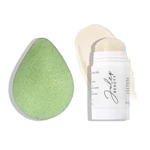 Julep Detoxifying + Cleansing Purifying Face Cleanser Stick, Deep Pore Cleanser with Grapefruit Peel + Green Tea Konjac Exfolaiting Sponge