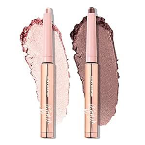 Mally Beauty Evercolor Shadow Stick Extra, Smudge-proof, Transfer-proof, Crease-proof Eyeshadow Duo - Moonlight Shimmer, Mahogany Shimmer