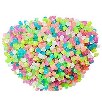 NMEINV 1000 PCS Glow Pebbles，Multicolor Luminous Pebbles for Outdoor Decor, Garden Lawn Yard, Fish Tank and DIY Ideas.