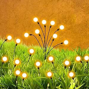 Losbenco Firefly Lights Solar Outdoor, 8 Pack Waterproof Swaying Solar Garden Lights with Remote Control, 8 Flashing Modes and 20 Working Hours Solar Outdoor Lights Decorative for Pathway Yard Patio